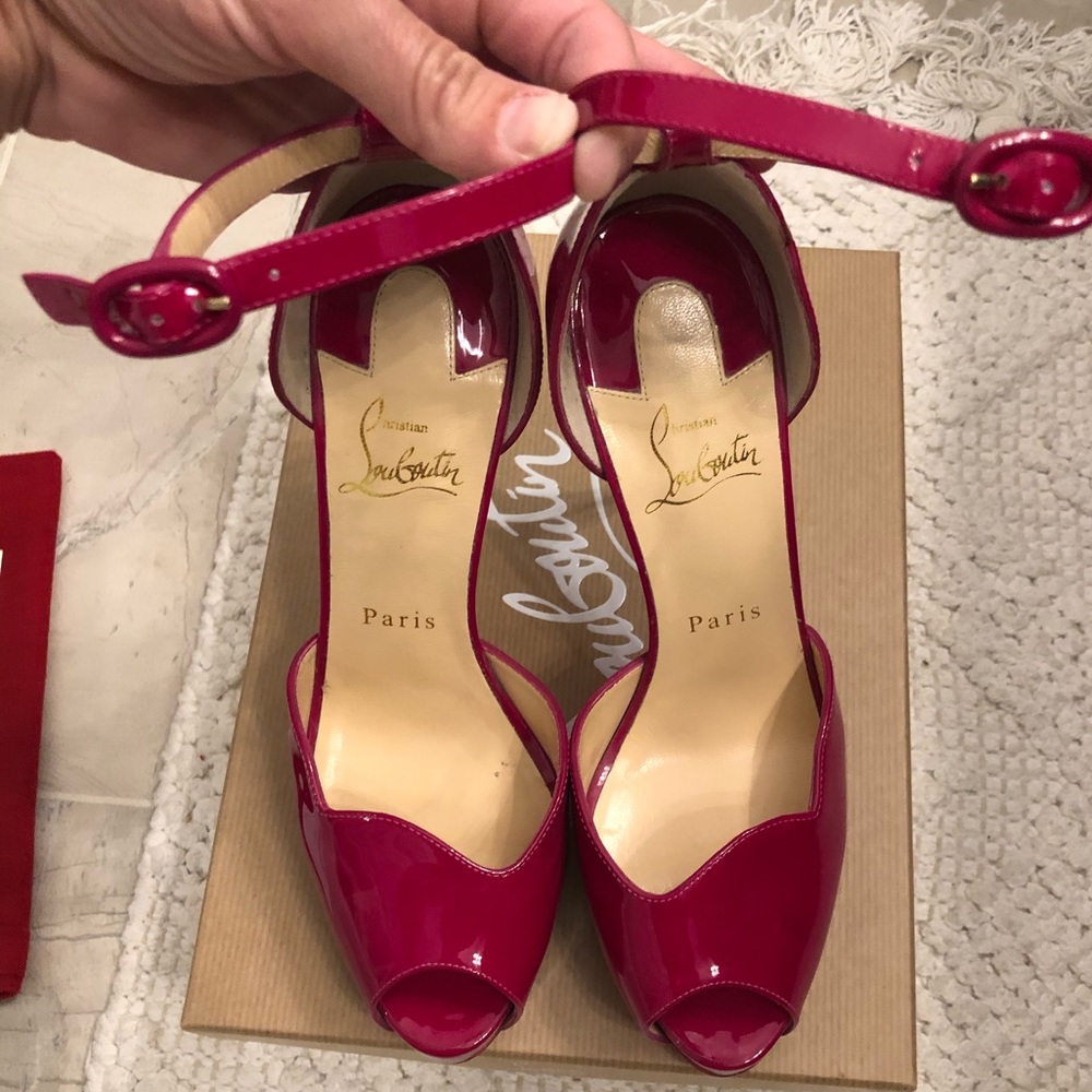 ❌SOLD❌Christian Louboutin Aketata 120mm Pink Heels - Picture 10 of 12